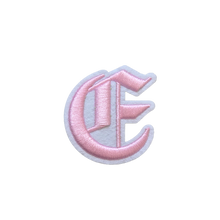 Load image into Gallery viewer, 3D Old English Roman Font Alphabets A To Z Size 3 Inches Pink Embroidery Patch