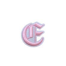 Load image into Gallery viewer, 3D Old English Roman Font Alphabets A To Z Size 2 Inches Pink Embroidery Patch