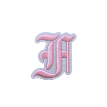 Load image into Gallery viewer, 3D Old English Roman Font Alphabets A To Z Size 3 Inches Pink Embroidery Patch