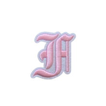 Load image into Gallery viewer, 3D Old English Roman Font Alphabets A To Z Size 3 Inches Pink Embroidery Patch