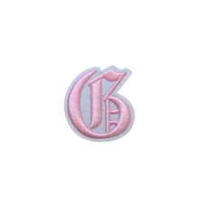 Load image into Gallery viewer, 3D Old English Roman Font Alphabets A To Z Size 2 Inches Pink Embroidery Patch