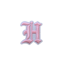 Load image into Gallery viewer, 3D Old English Roman Font Alphabets A To Z Size 2 Inches Pink Embroidery Patch