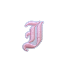 Load image into Gallery viewer, 3D Old English Roman Font Alphabets A To Z Size 3 Inches Pink Embroidery Patch