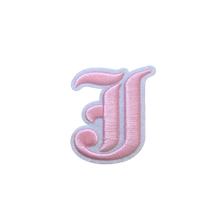 Load image into Gallery viewer, 3D Old English Roman Font Alphabets A To Z Size 3 Inches Pink Embroidery Patch