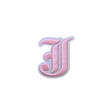 Load image into Gallery viewer, 3D Old English Roman Font Alphabets A To Z Size 2 Inches Pink Embroidery Patch