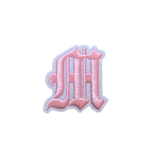 Load image into Gallery viewer, 3D Old English Roman Font Alphabets A To Z Size 3 Inches Pink Embroidery Patch