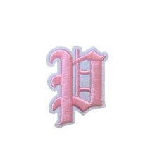 Load image into Gallery viewer, 3D Old English Roman Font Alphabets A To Z Size 3 Inches Pink Embroidery Patch