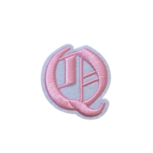 Load image into Gallery viewer, 3D Old English Roman Font Alphabets A To Z Size 3 Inches Pink Embroidery Patch