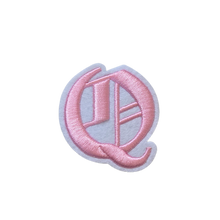 Load image into Gallery viewer, 3D Old English Roman Font Alphabets A To Z Size 3 Inches Pink Embroidery Patch