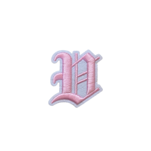 Load image into Gallery viewer, 3D Old English Roman Font Alphabets A To Z Size 2 Inches Pink Embroidery Patch