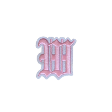Load image into Gallery viewer, 3D Old English Roman Font Alphabets A To Z Size 2 Inches Pink Embroidery Patch