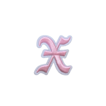 Load image into Gallery viewer, 3D Old English Roman Font Alphabets A To Z Size 2 Inches Pink Embroidery Patch