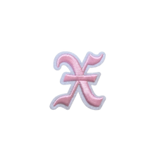 Load image into Gallery viewer, 3D Old English Roman Font Alphabets A To Z Size 2 Inches Pink Embroidery Patch