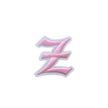 Load image into Gallery viewer, 3D Old English Roman Font Alphabets A To Z Size 2 Inches Pink Embroidery Patch