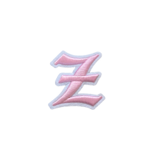 Load image into Gallery viewer, 3D Old English Roman Font Alphabets A To Z Size 2 Inches Pink Embroidery Patch