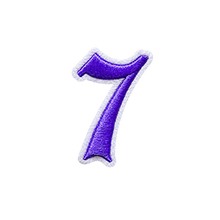 Load image into Gallery viewer, 3D Old English Roman Font Number 0 to 9 Size 2, 3 inches Purple Embroidery Patch