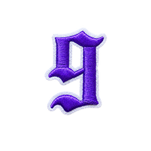 Load image into Gallery viewer, 3D Old English Roman Font Number 0 to 9 Size 2, 3 inches Purple Embroidery Patch