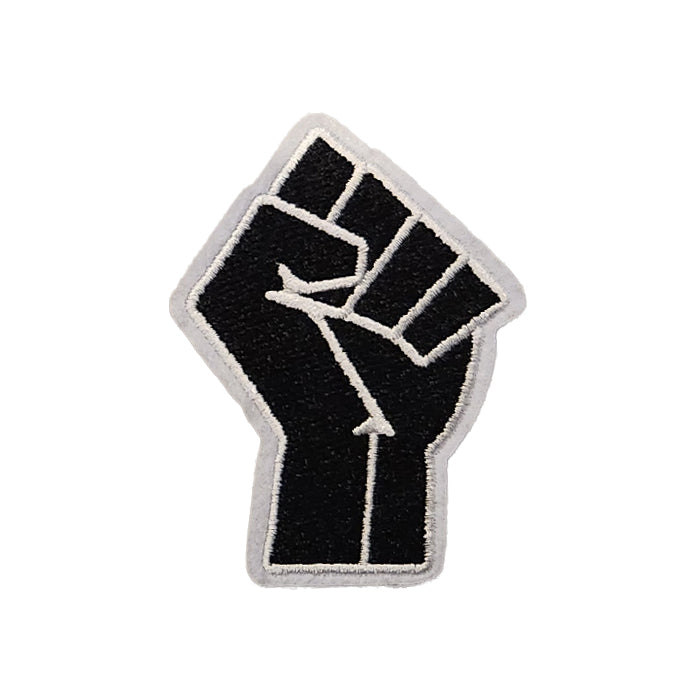 Black Color Male Power Fist Embroidery Patch