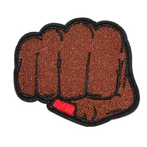 African American Black Female Power Fist Embroidery Patch