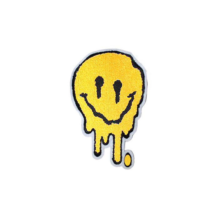 Drip Smiley Face Embroidery Patch