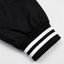 Load image into Gallery viewer, Premium Blank Varsity Bomber Jacket – Lightweight Polyester Baseball Black Jacket for Men & Women