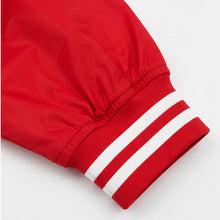 Load image into Gallery viewer, Premium Blank Varsity Bomber Jacket – Lightweight Polyester Baseball Red Jacket for Men & Women