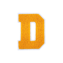 Load image into Gallery viewer, Letter Varsity Alphabets A to Z Yellow Chenille & White Felt 2.5 Inch