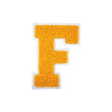 Load image into Gallery viewer, Letter Varsity Alphabets A to Z Yellow Chenille & White Felt 2.5 Inch