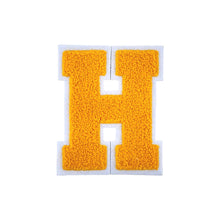 Load image into Gallery viewer, Letter Varsity Alphabets A to Z Yellow Chenille & White Felt 2.5 Inch