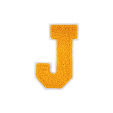 Load image into Gallery viewer, Letter Varsity Alphabets A to Z Yellow Chenille & White Felt 2.5 Inch