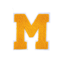 Load image into Gallery viewer, Letter Varsity Alphabets A to Z Yellow Chenille & White Felt 2.5 Inch