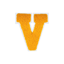 Load image into Gallery viewer, Letter Varsity Alphabets A to Z Yellow Chenille & White Felt 2.5 Inch