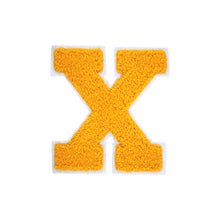 Load image into Gallery viewer, Letter Varsity Alphabets A to Z Yellow Chenille & White Felt 2.5 Inch
