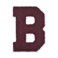 Load image into Gallery viewer, Letter Varsity Alphabets A to Z Burgundy Chenille & White Felt  6 Inch