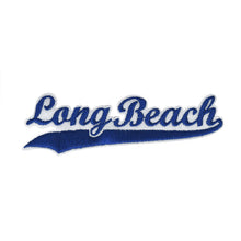Load image into Gallery viewer, Varsity City Name Long Beach in Multicolor Embroidery Patch
