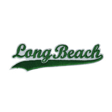 Load image into Gallery viewer, Varsity City Name Long Beach in Multicolor Embroidery Patch
