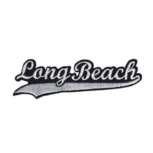 Load image into Gallery viewer, Varsity City Name Long Beach in Multicolor Embroidery Patch