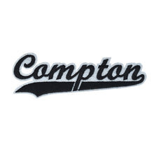 Load image into Gallery viewer, Varsity City Name Compton in Multicolor Embroidery Patch