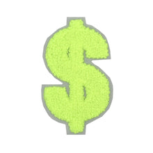 Load image into Gallery viewer, Dollar Sign $ from 2.5 inch to 8 Inch in Multicolor Chenille Patch