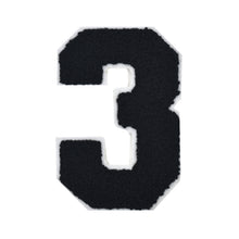 Load image into Gallery viewer, Varsity Numbers Black Chenille & White Felt
