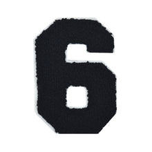 Load image into Gallery viewer, Varsity Numbers Black Chenille & White Felt