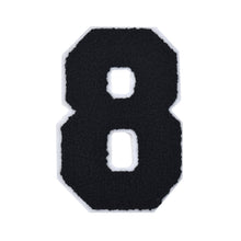 Load image into Gallery viewer, Varsity Numbers Black Chenille & White Felt