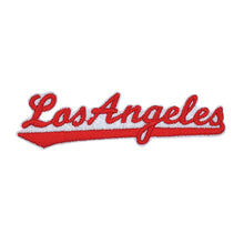 Load image into Gallery viewer, Varsity City Name Los Angeles in Multicolor Embroidery Stitch
