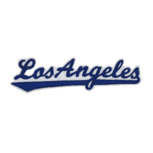 Load image into Gallery viewer, Varsity City Name Los Angeles in Multicolor Embroidery Stitch