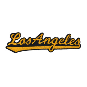Varsity City Name Los Angeles in Multicolor Embroidery Stitch