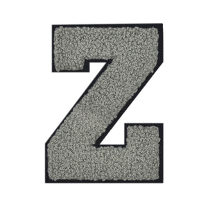 Letter Varsity Alphabets A to Z Grey Black 6 Inch