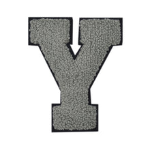 Load image into Gallery viewer, Letter Varsity Alphabets A to Z Grey Black 2.5 Inch
