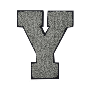 Letter Varsity Alphabets A to Z Grey Black 4 Inch