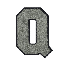 Load image into Gallery viewer, Letter Varsity Alphabets A to Z Grey Chenille & Black Felt 8 Inch
