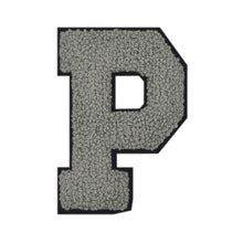 Load image into Gallery viewer, Letter Varsity Alphabets A to Z Grey Chenille & Black Felt 2.5 Inch